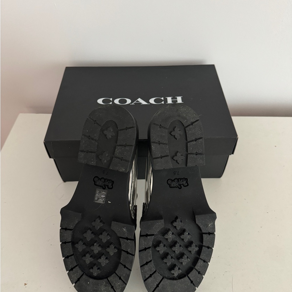 Coach leather metallic loafers - Picture 5 of 5